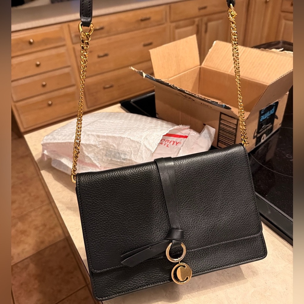 ❌ SOLD ❌ Chloe Alphabet Pebbled Leather Crossbody Bag